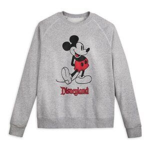 Disneyland Gray Crewneck Pullover Sweatshirt Size Womens Small Mickey Mouse